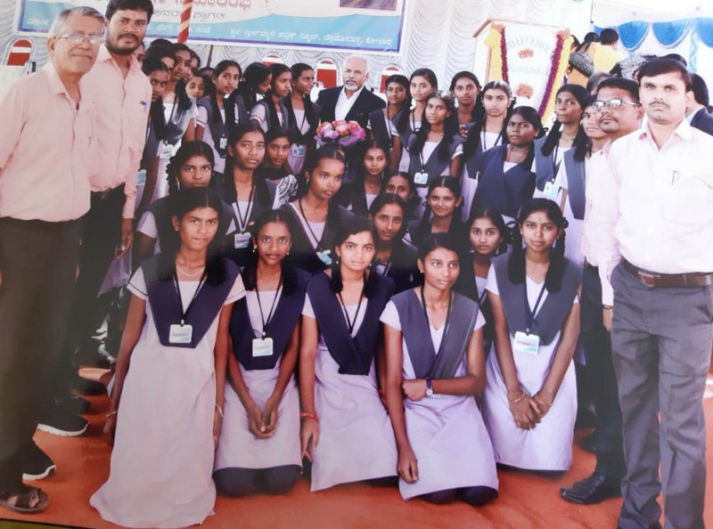 Prof. K R Sreenivasan with GVPS Students